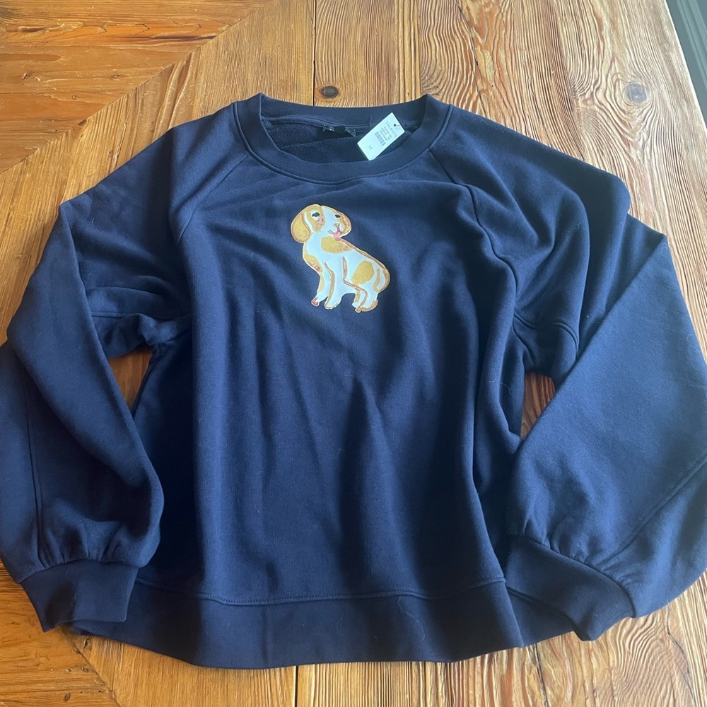 Talbots Dog Days Blouson Sleeve Sweatshirt-New w/ Tag - Picture 5 of 6